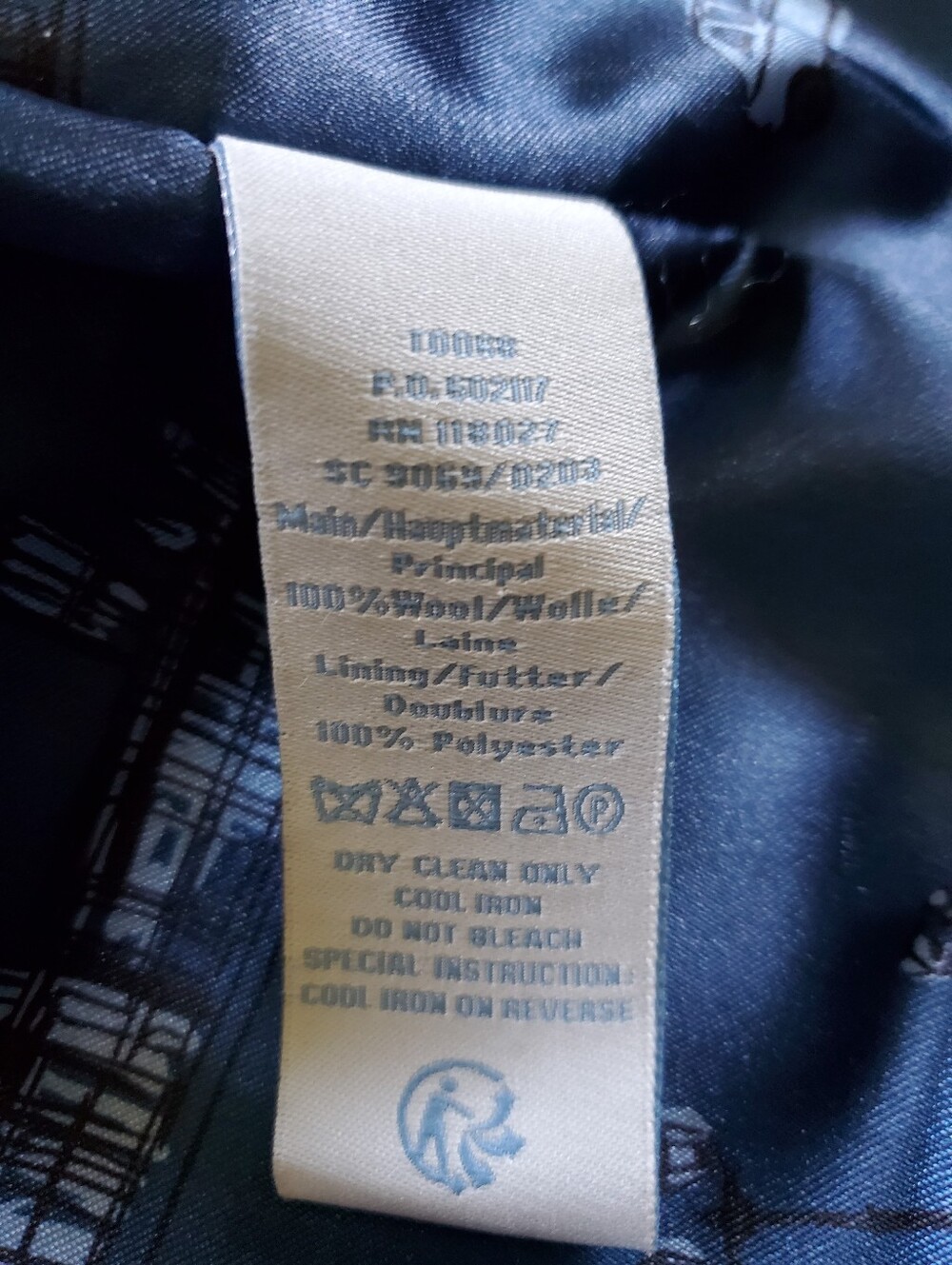 Boden Women's Tweed Blazer Gray & Blue Windowpane, Size 10R - Picture 11 of 15